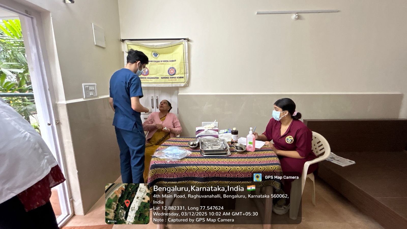 Dental screening at old age home